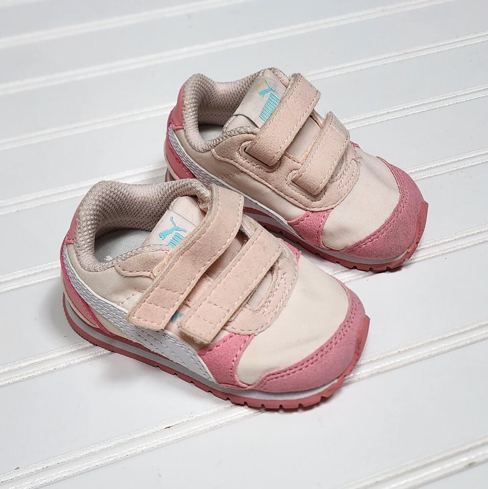 Puma ST Runner V2 Toddler Sneakers Size 4 Infant Rosewater-Peony-Puma White